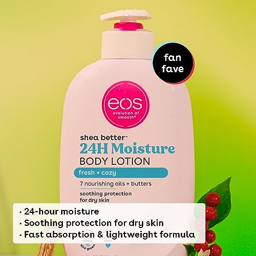 eos Shea Better Body Lotion, 24-Hour Moisture Skin Care, Lightweight & Non-Greasy