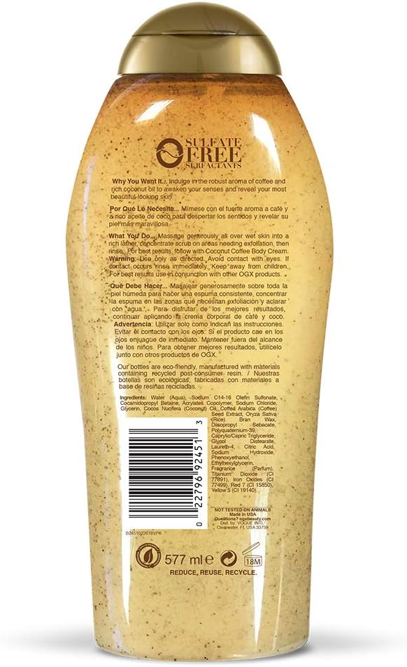 OGX Smoothing + Coconut Coffee Exfoliating Body Scrub