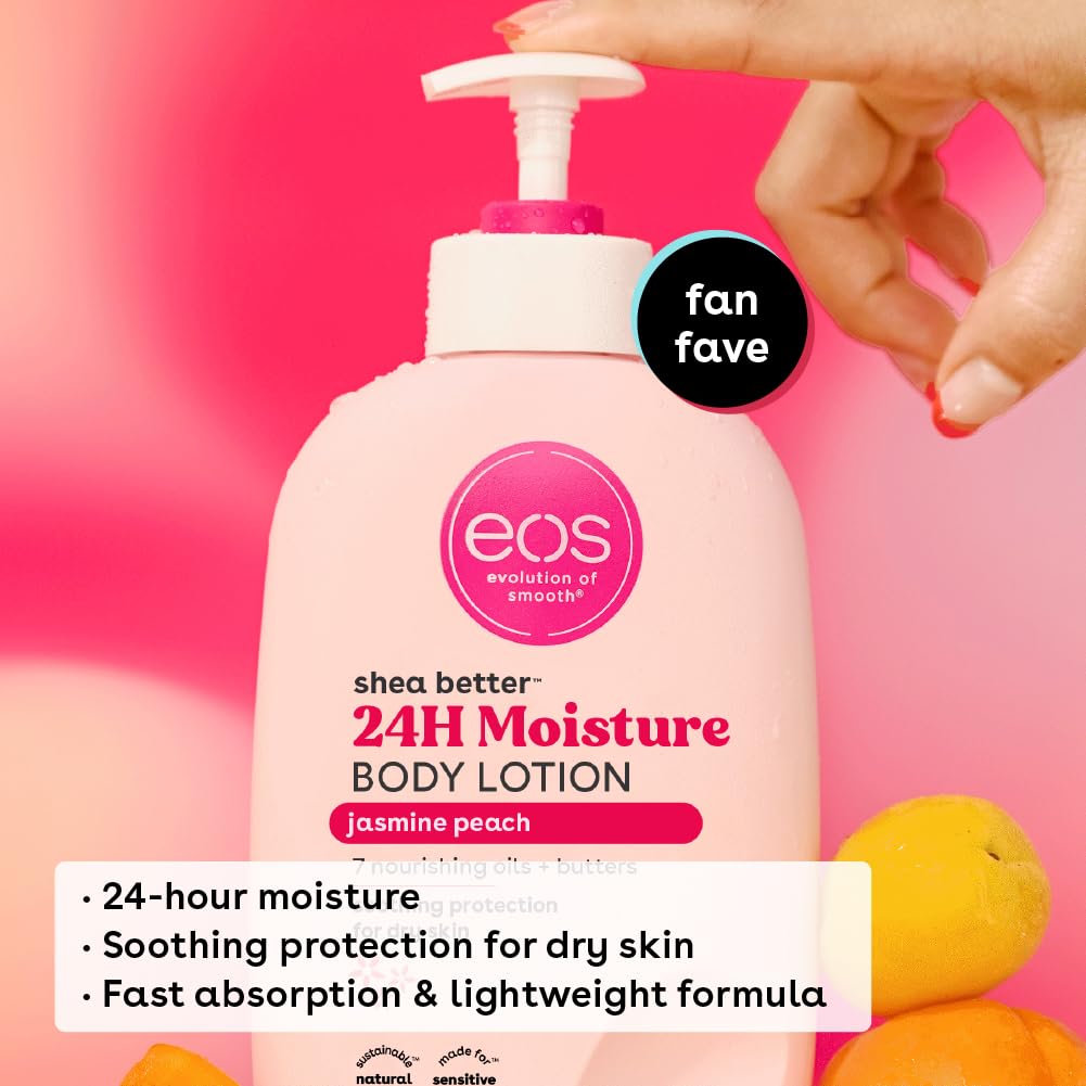 eos Shea Better Body Lotion, 24-Hour Moisture Skin Care, Lightweight & Non-Greasy